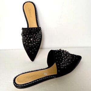 NWOT Vince Camuto Black Mule Cásele Slipper Size 10M|40